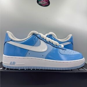 Nike Air Force 1 '07 LV8 Psychic Blue Patent BRAND NEW Size 8